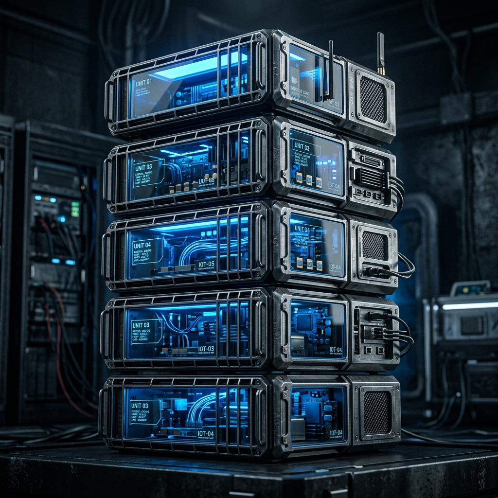 Stackable hardware modules representing IoT micro-service tech